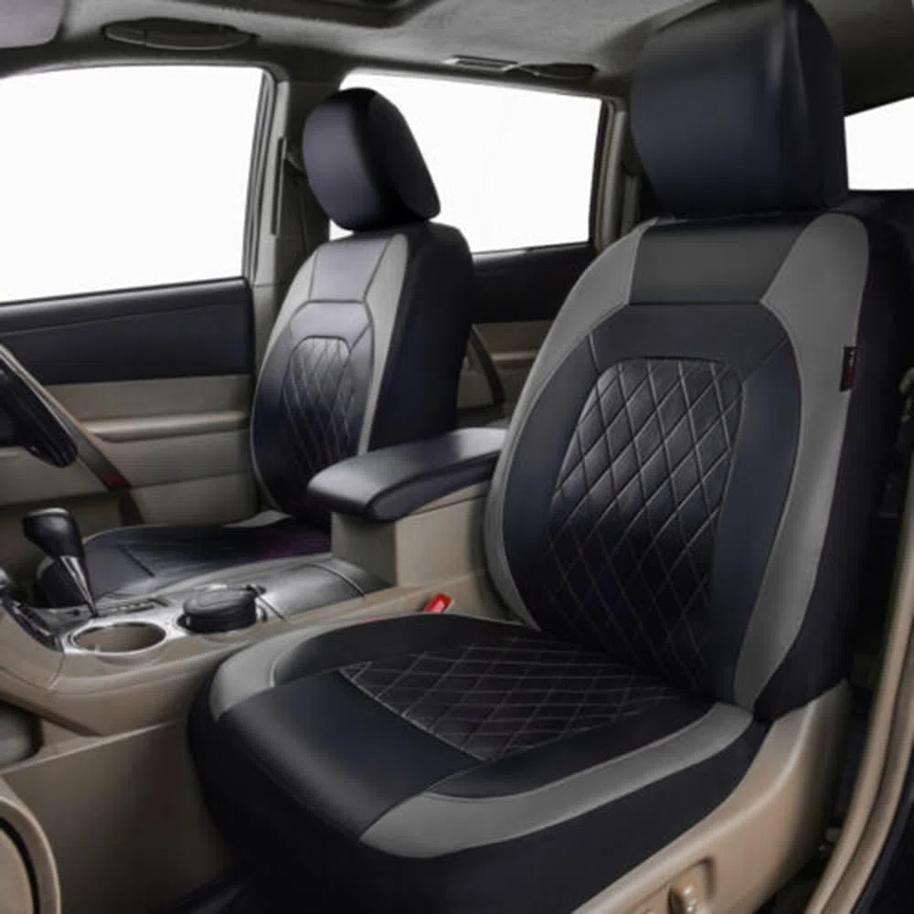 Pokrowce na siedzenia samochodowe dla Mitsubishi Outlander PHEV (2014-2023), pełny zestaw 5 miejsc, wodoodporne antypoślizgowe pokrowce na przednie tylne siedzenie samochodowe, szary